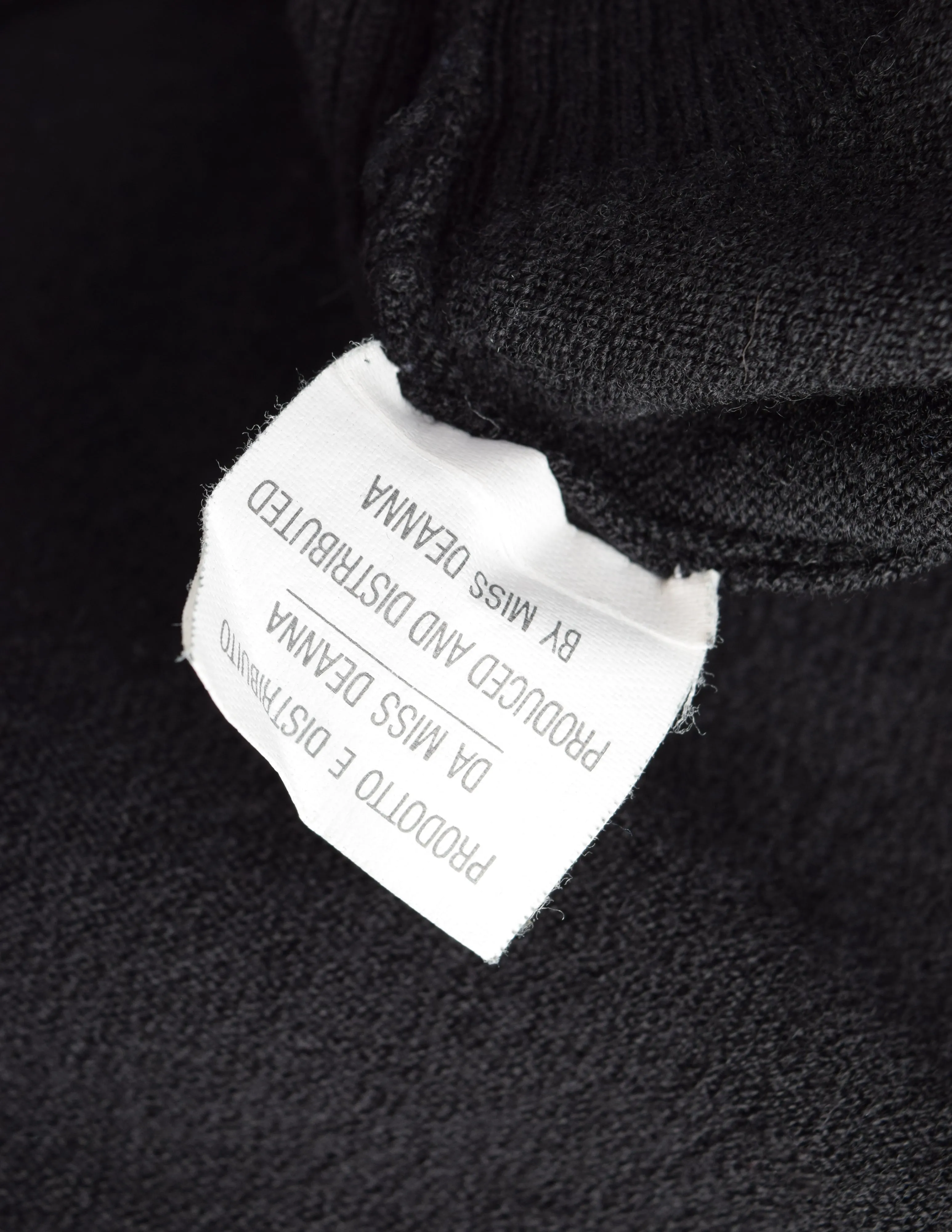 Maison Martin Margiela Vintage 1990s Black Distressed Wool Sweater